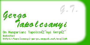 gergo tapolcsanyi business card